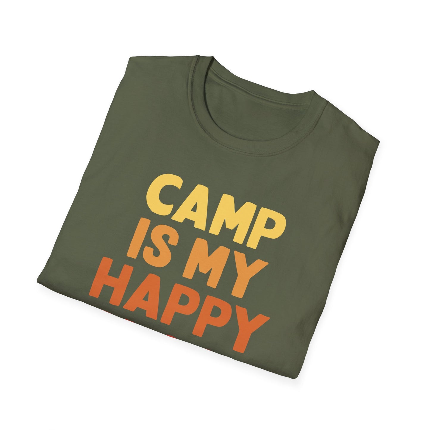 Camp is my happy place t-shirt