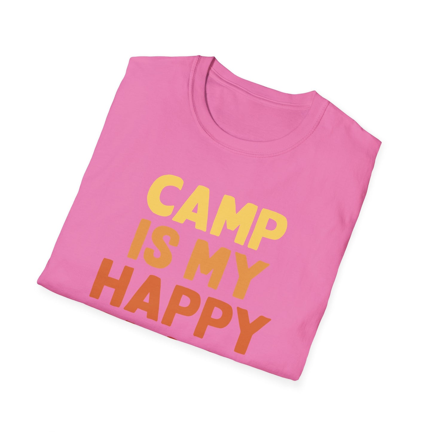 Camp is my happy place t-shirt