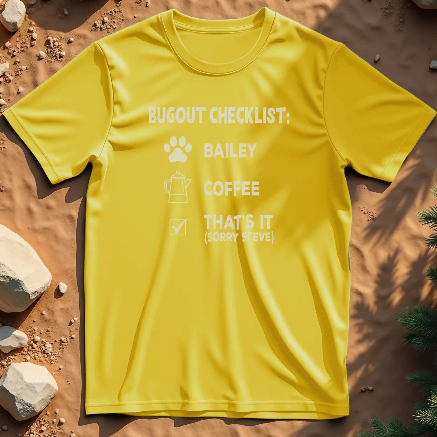 Bugout Checklist t-shirt