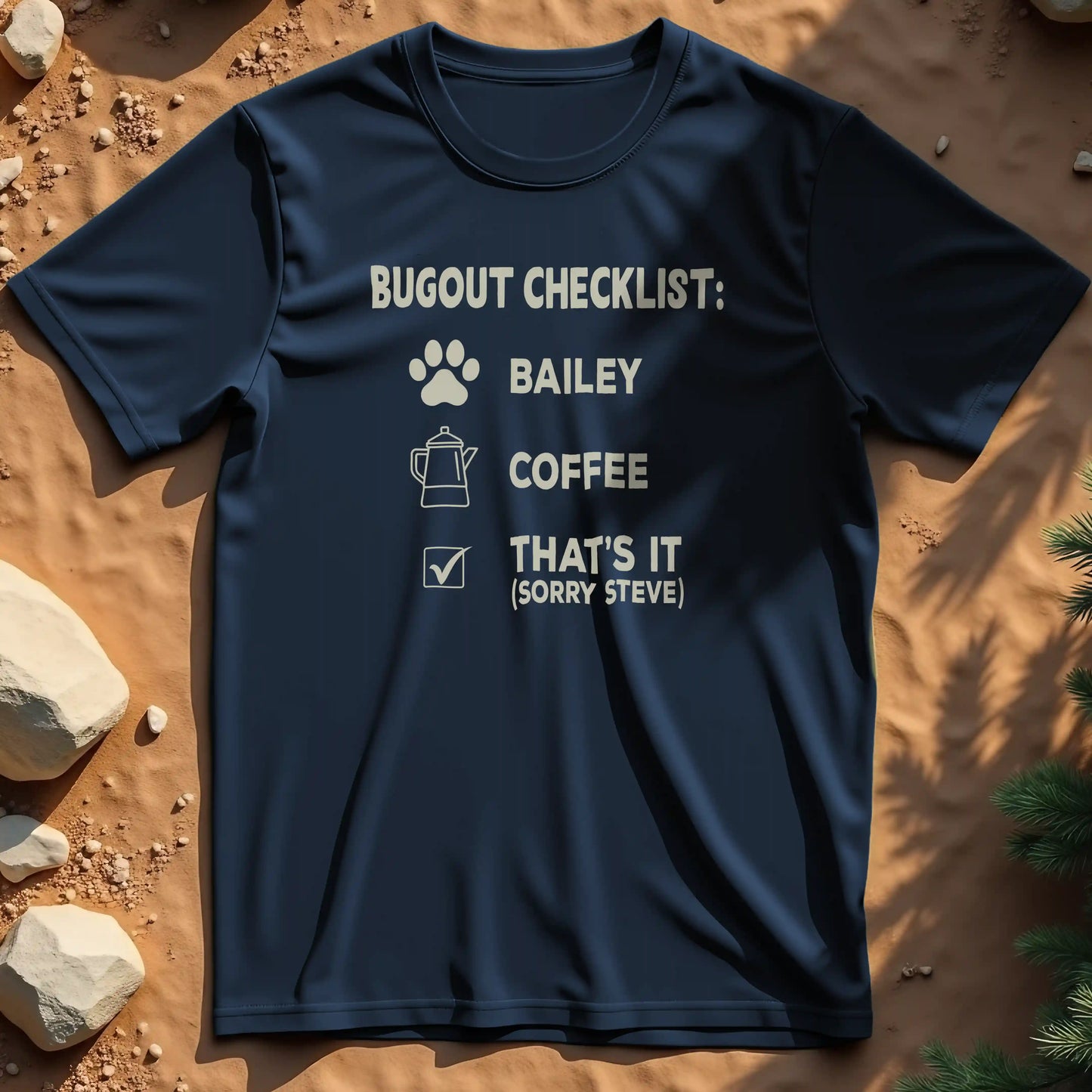 Bugout Checklist t-shirt