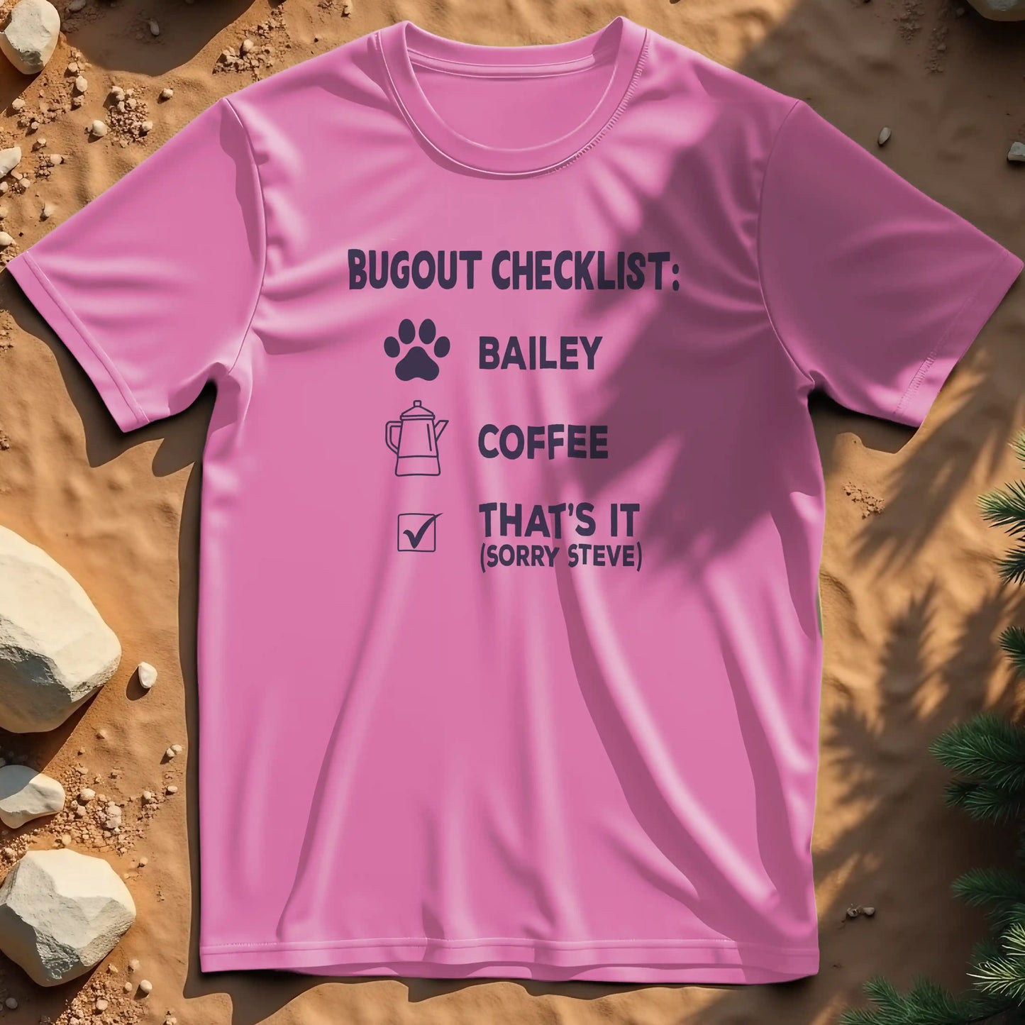 Bugout Checklist t-shirt