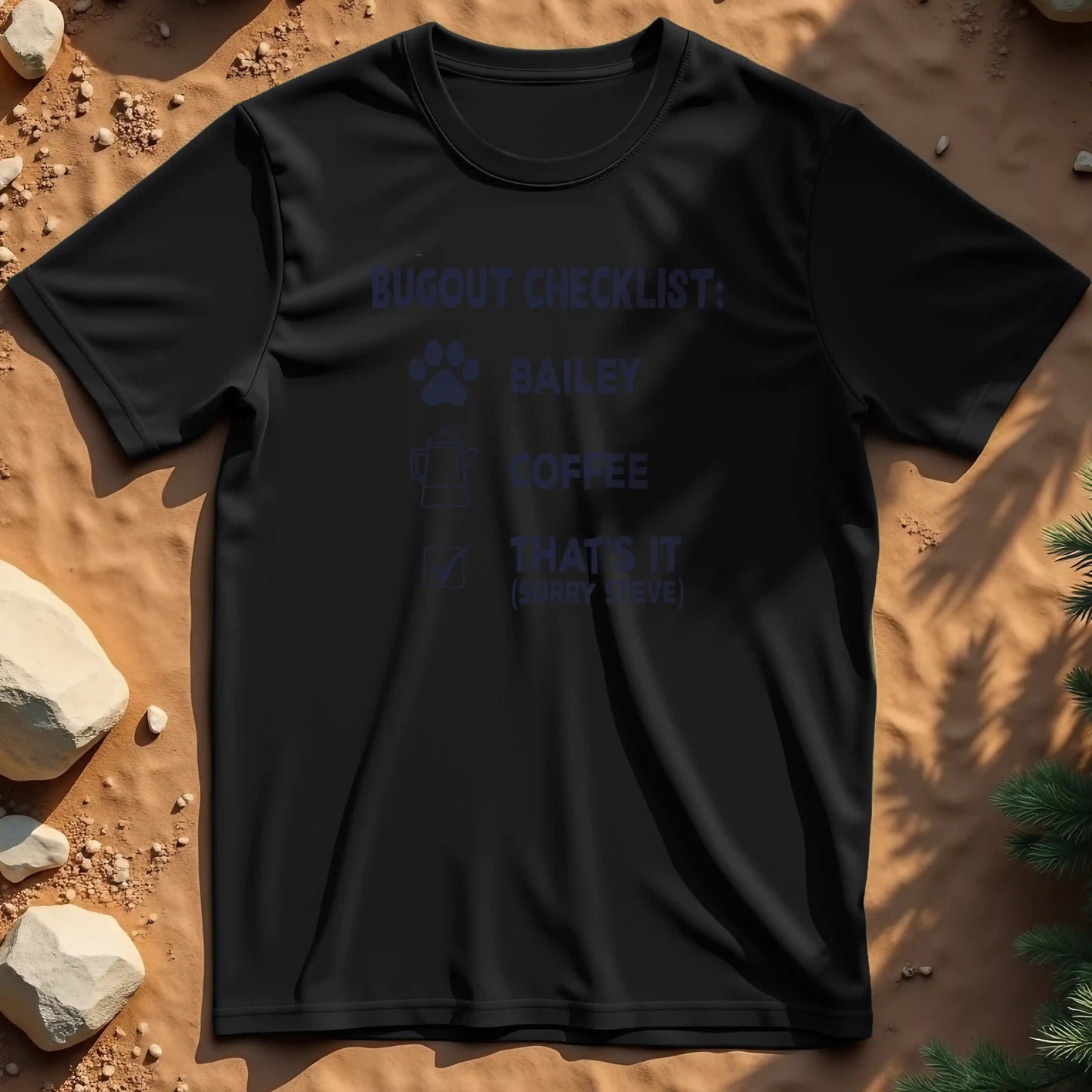 Bugout Checklist t-shirt
