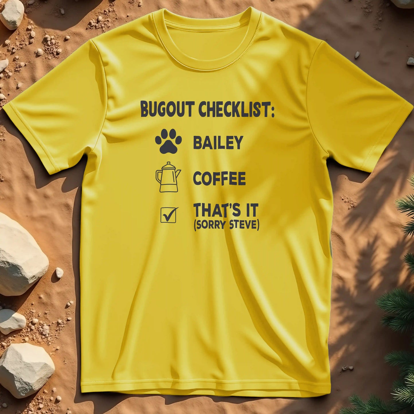 Bugout Checklist t-shirt