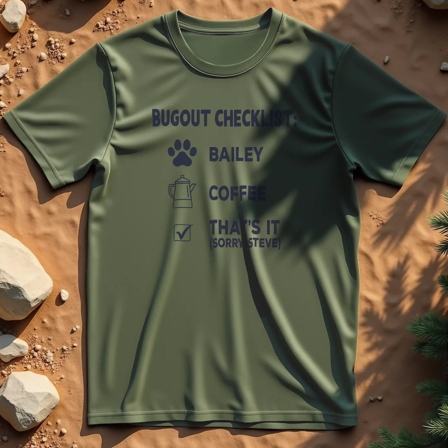 Bugout Checklist t-shirt