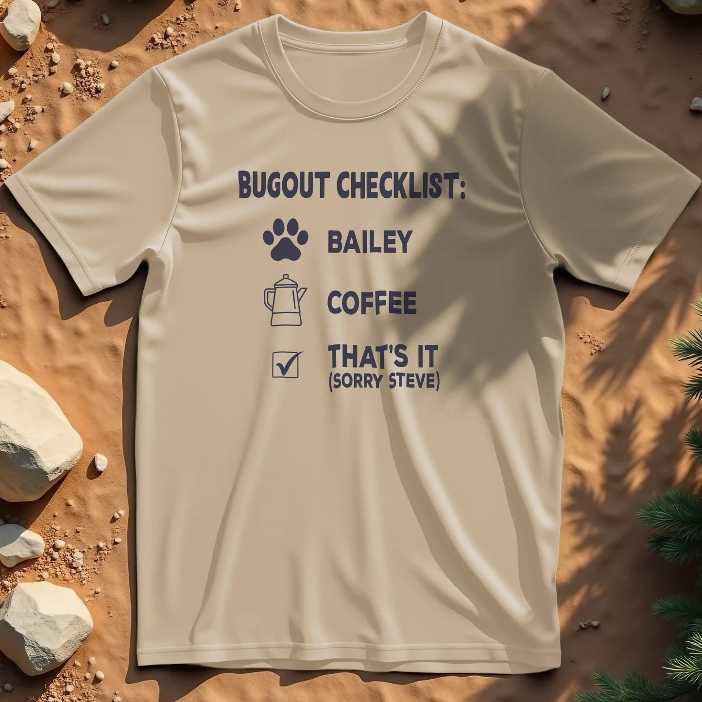 Bugout Checklist t-shirt