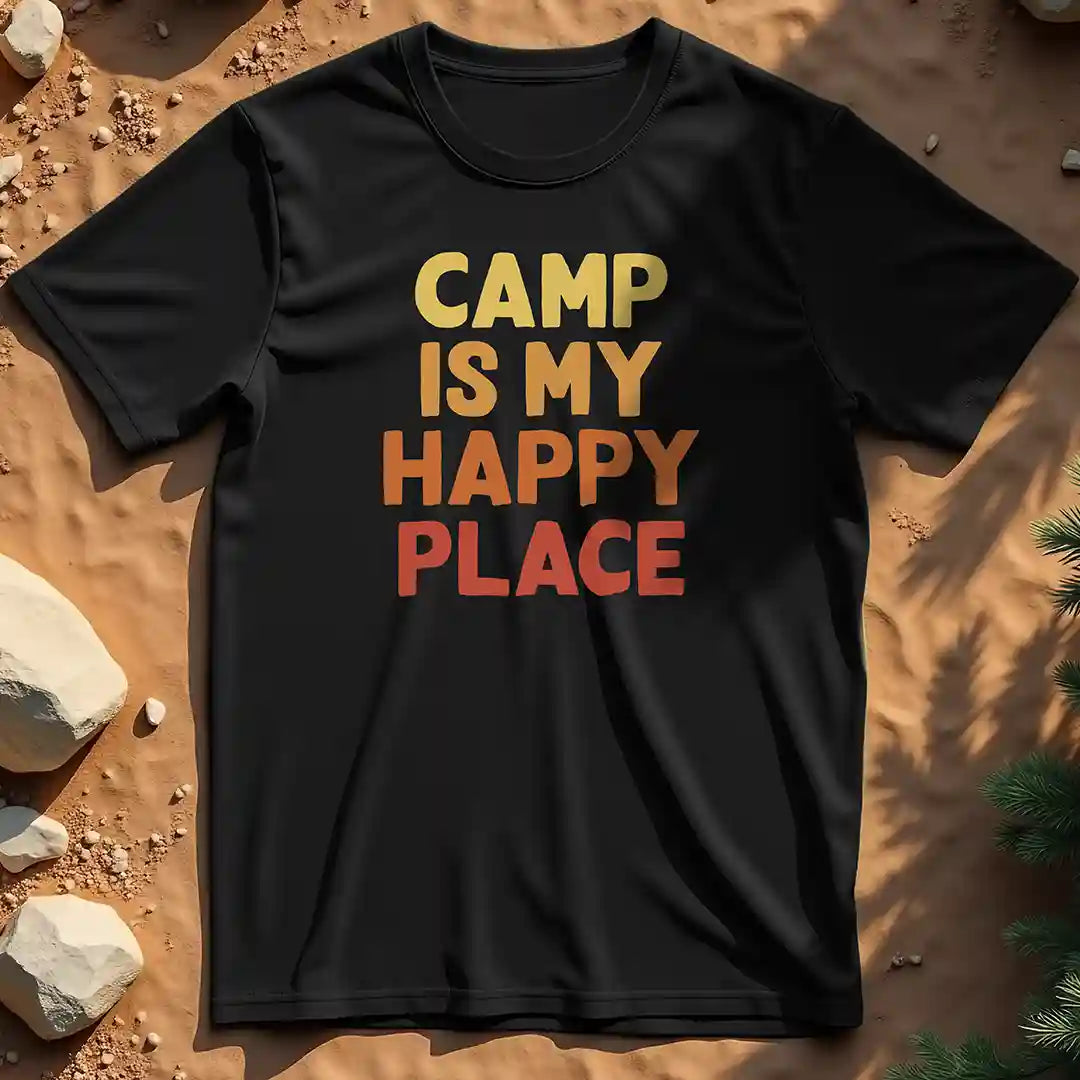 Camp is my happy place t-shirt