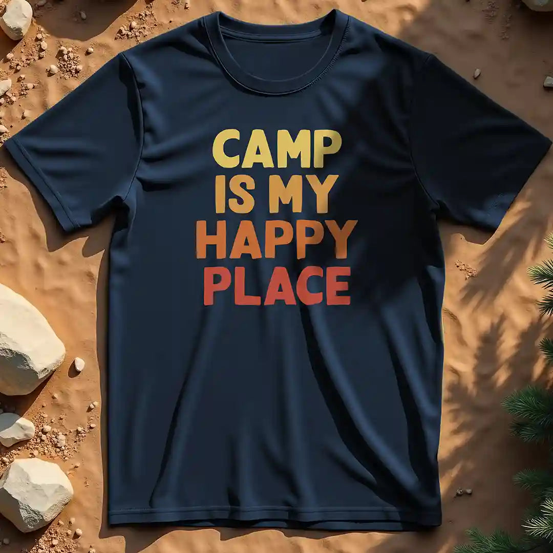 Camp is my happy place t-shirt