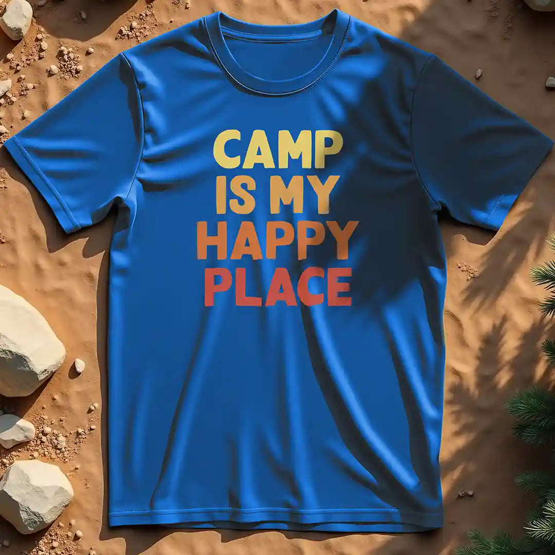 Camp is my happy place t-shirt