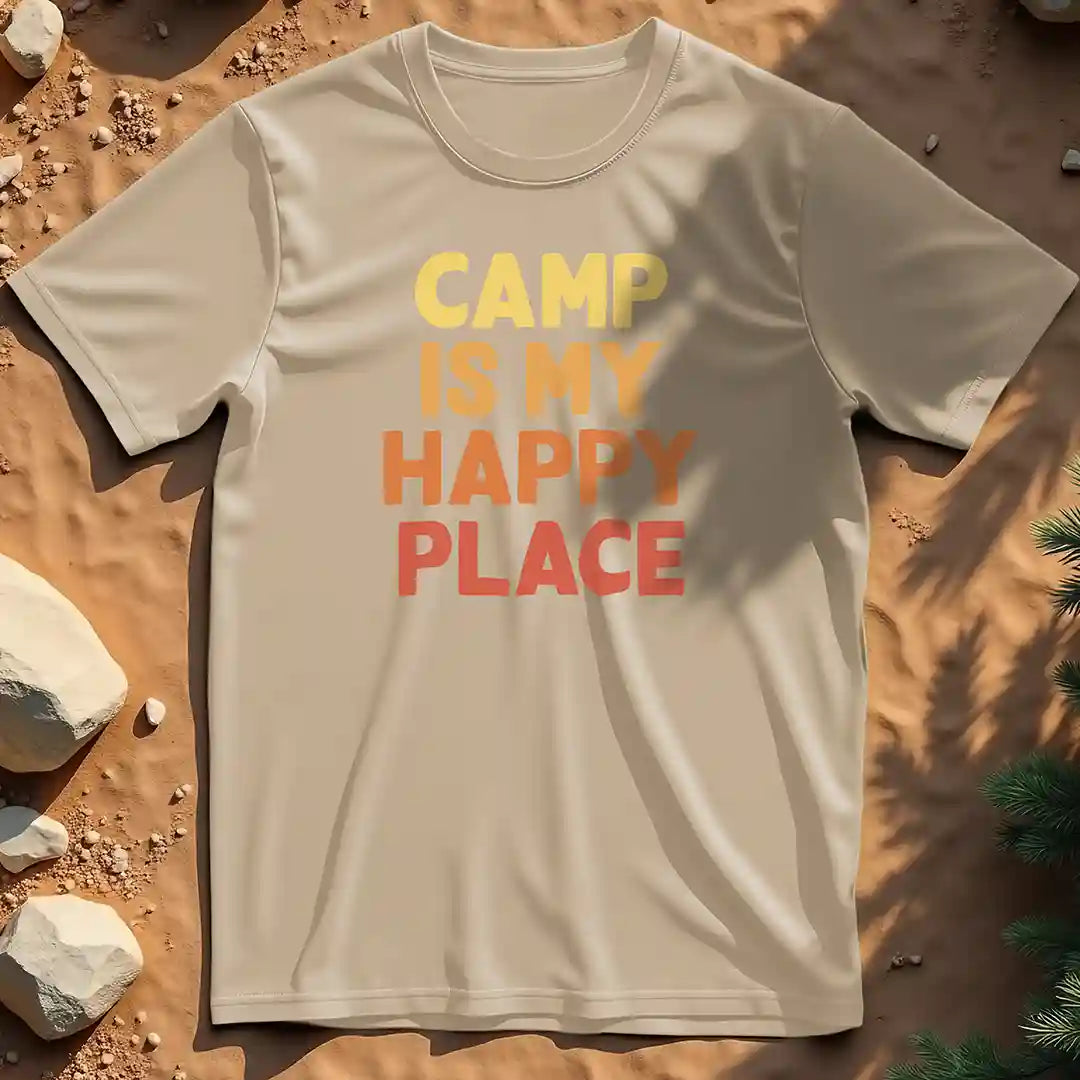 Camp is my happy place t-shirt