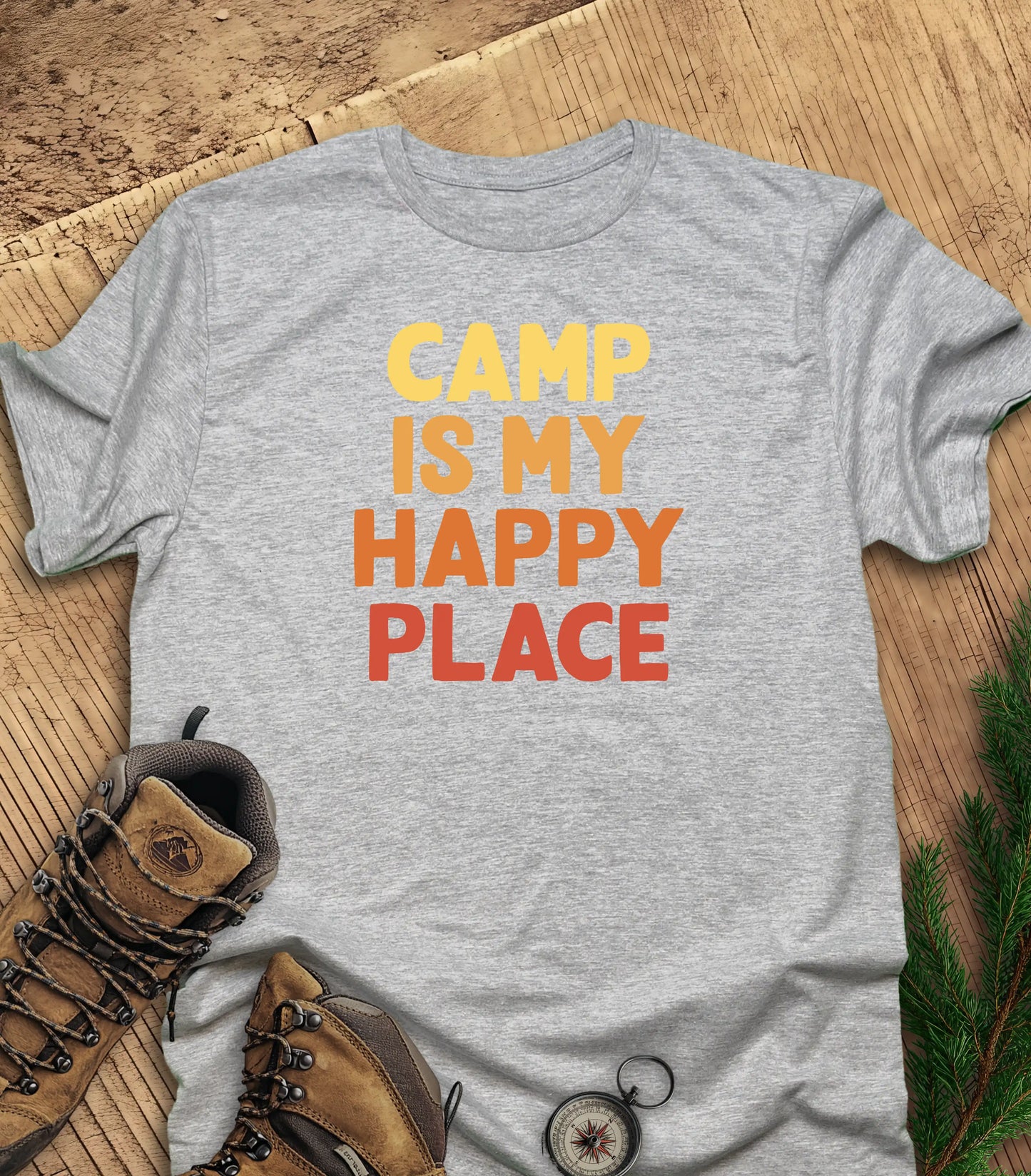 Camp is my happy place t-shirt