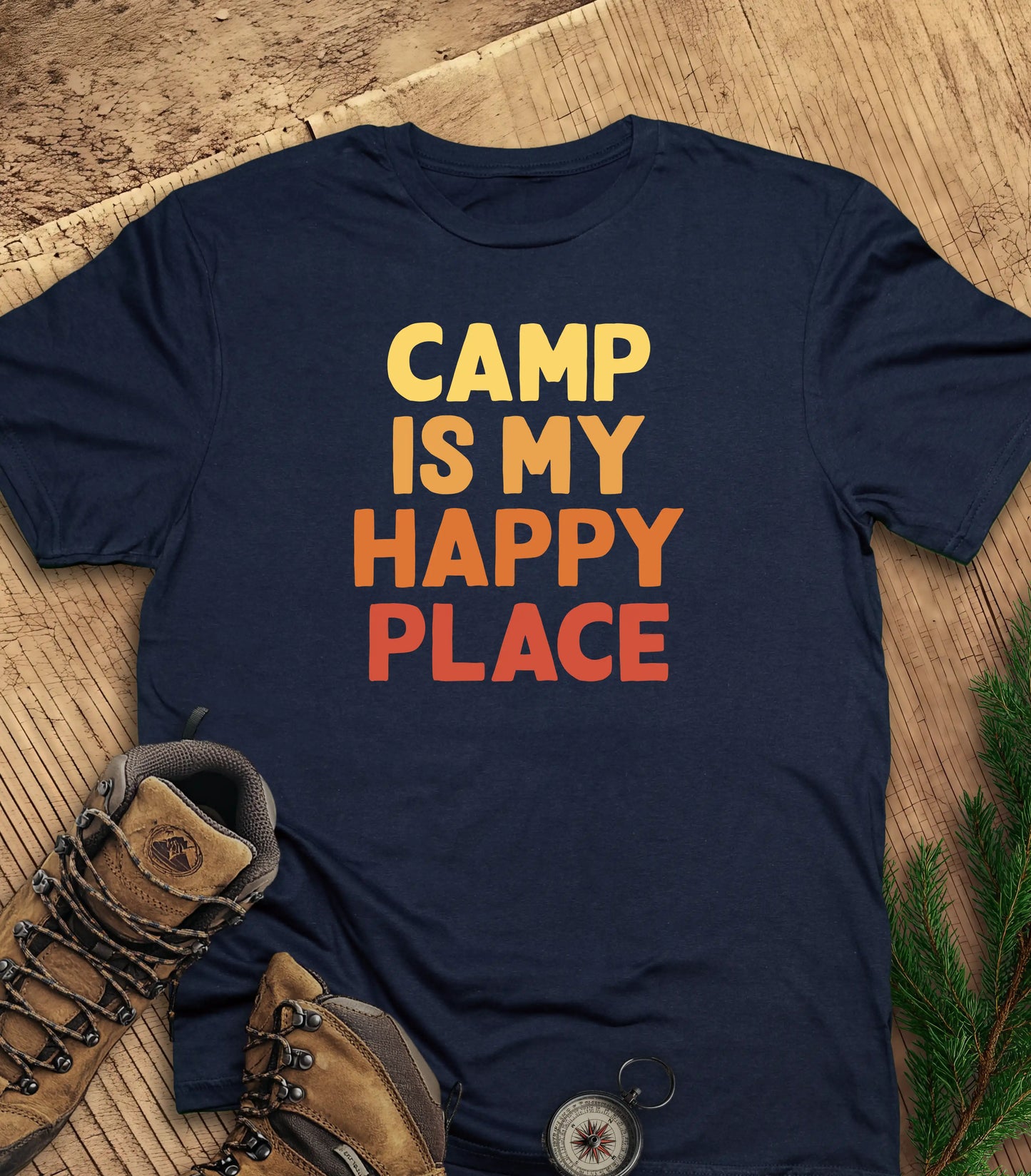 Camp is my happy place t-shirt