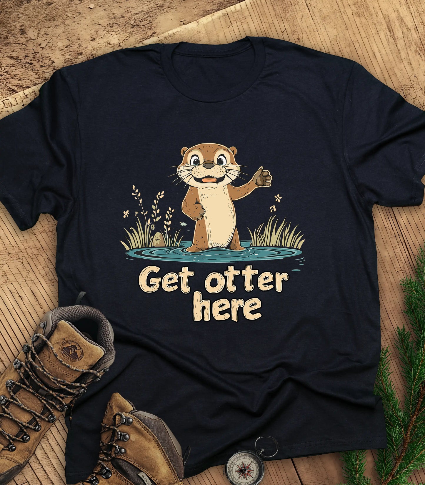 Get otter here t-shirt