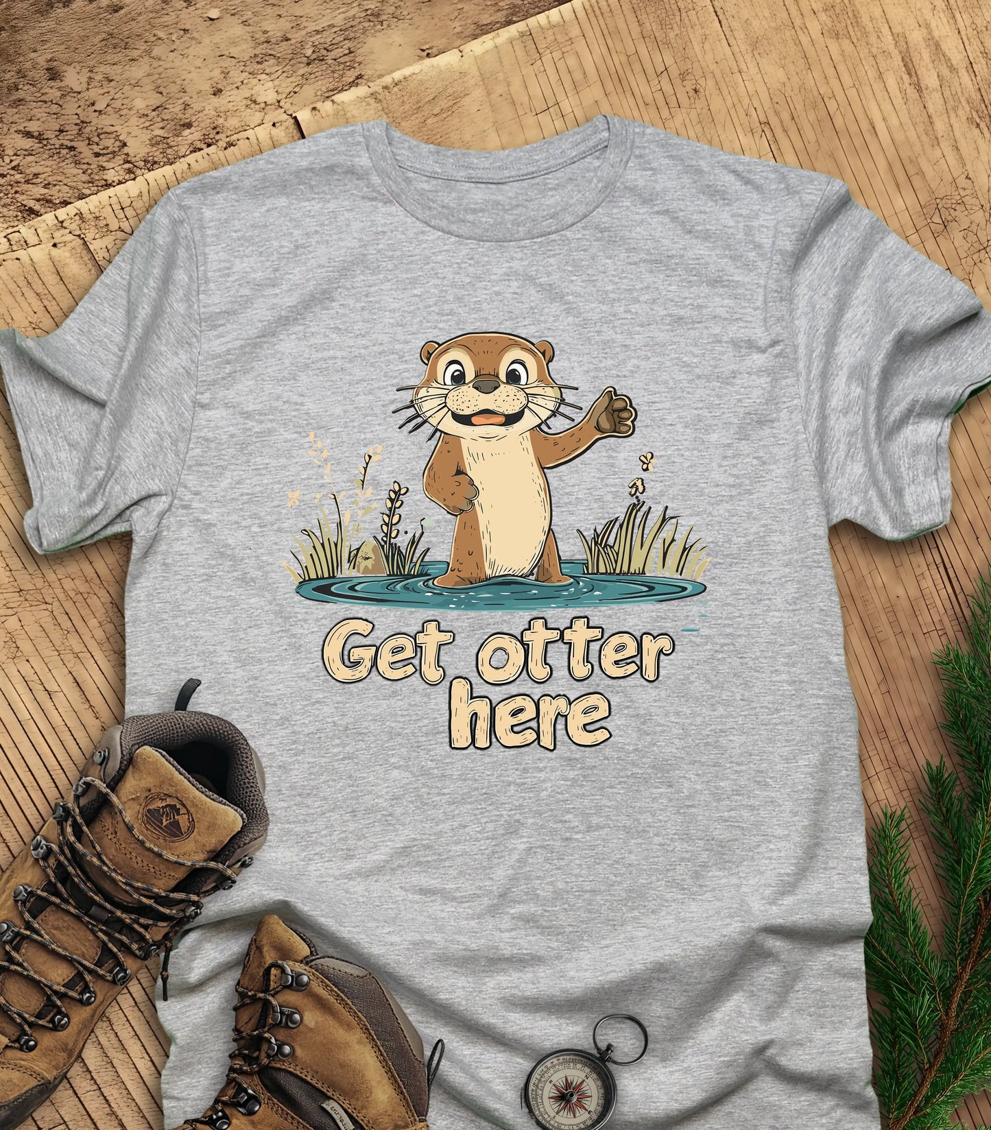 Get otter here t-shirt