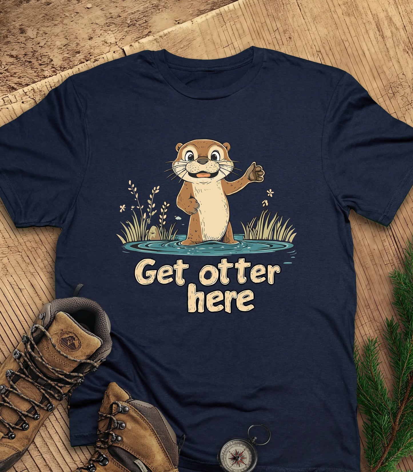 Get otter here t-shirt