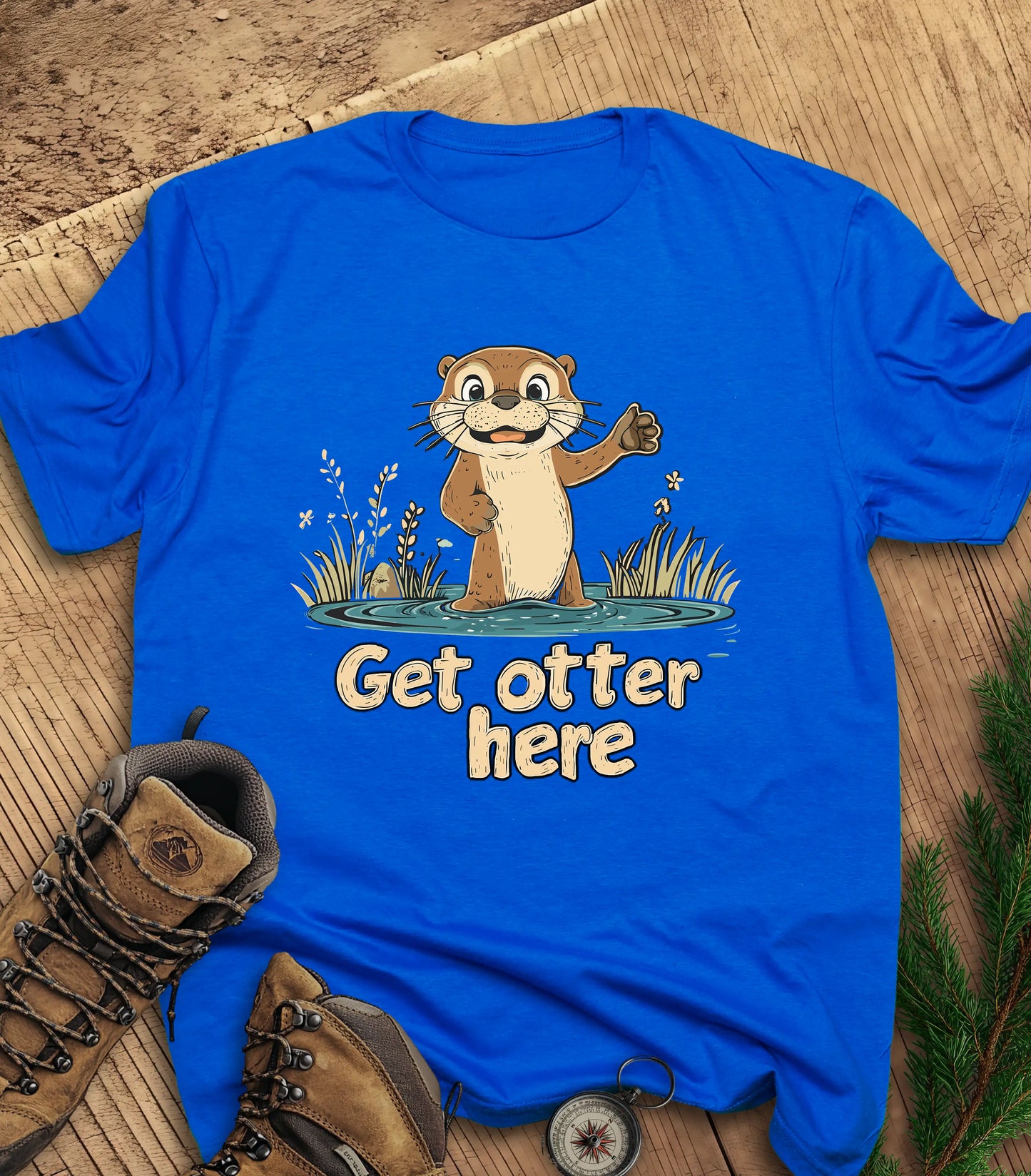 Get otter here t-shirt