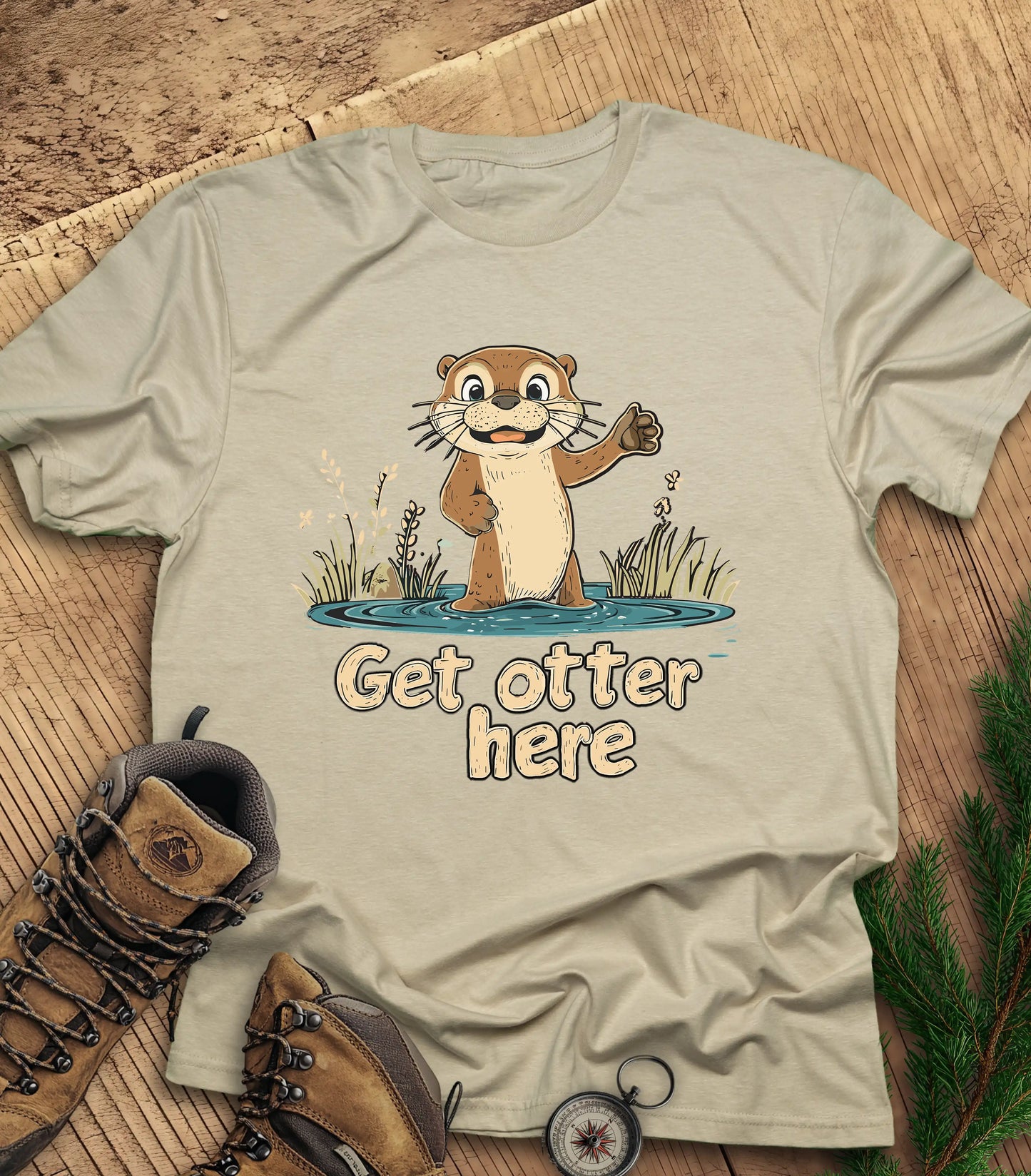 Get otter here t-shirt