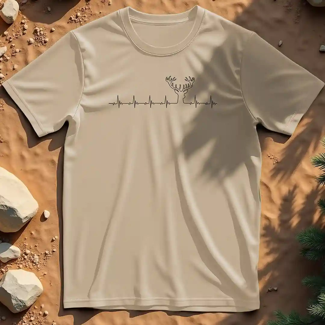 Heartbeat stag t-shirt
