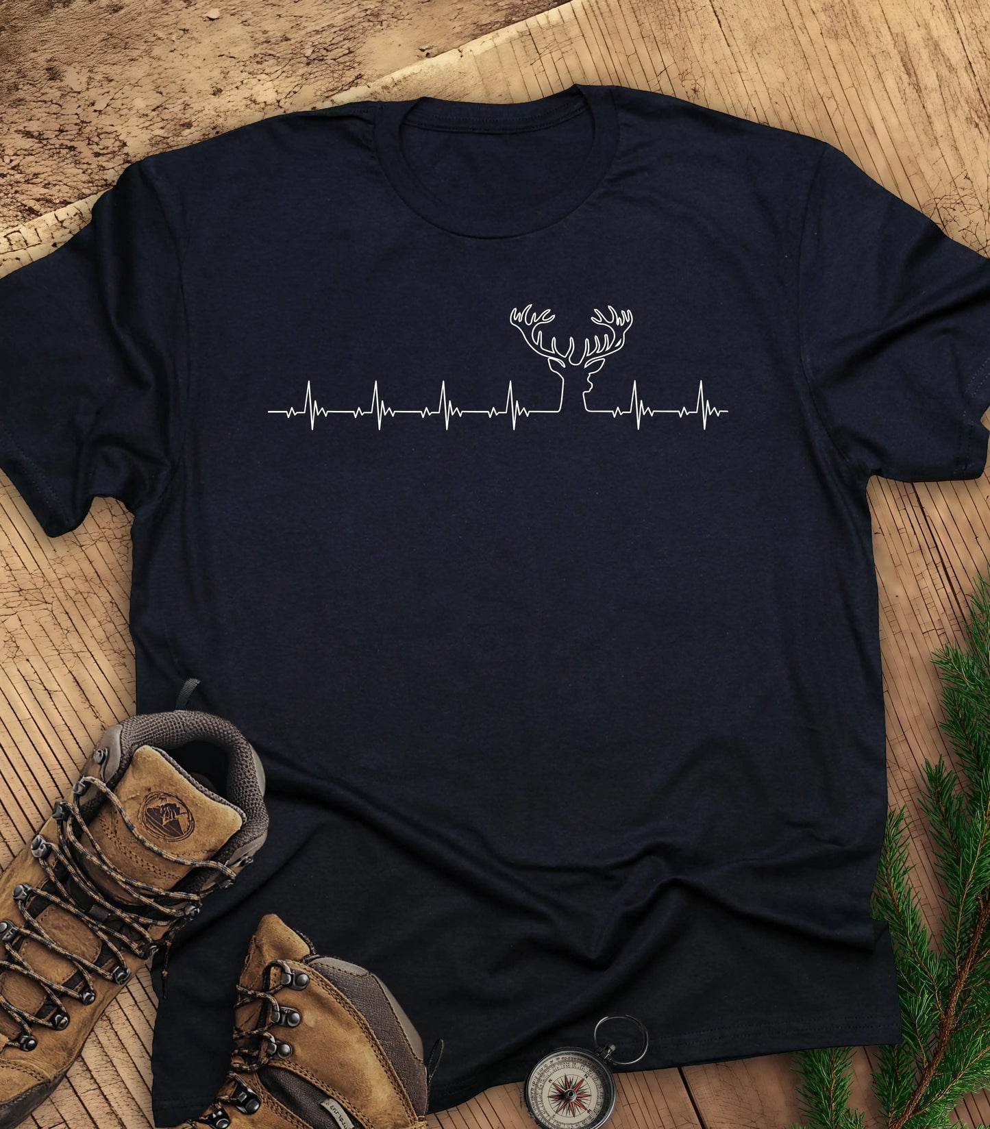 Heartbeat stag t-shirt