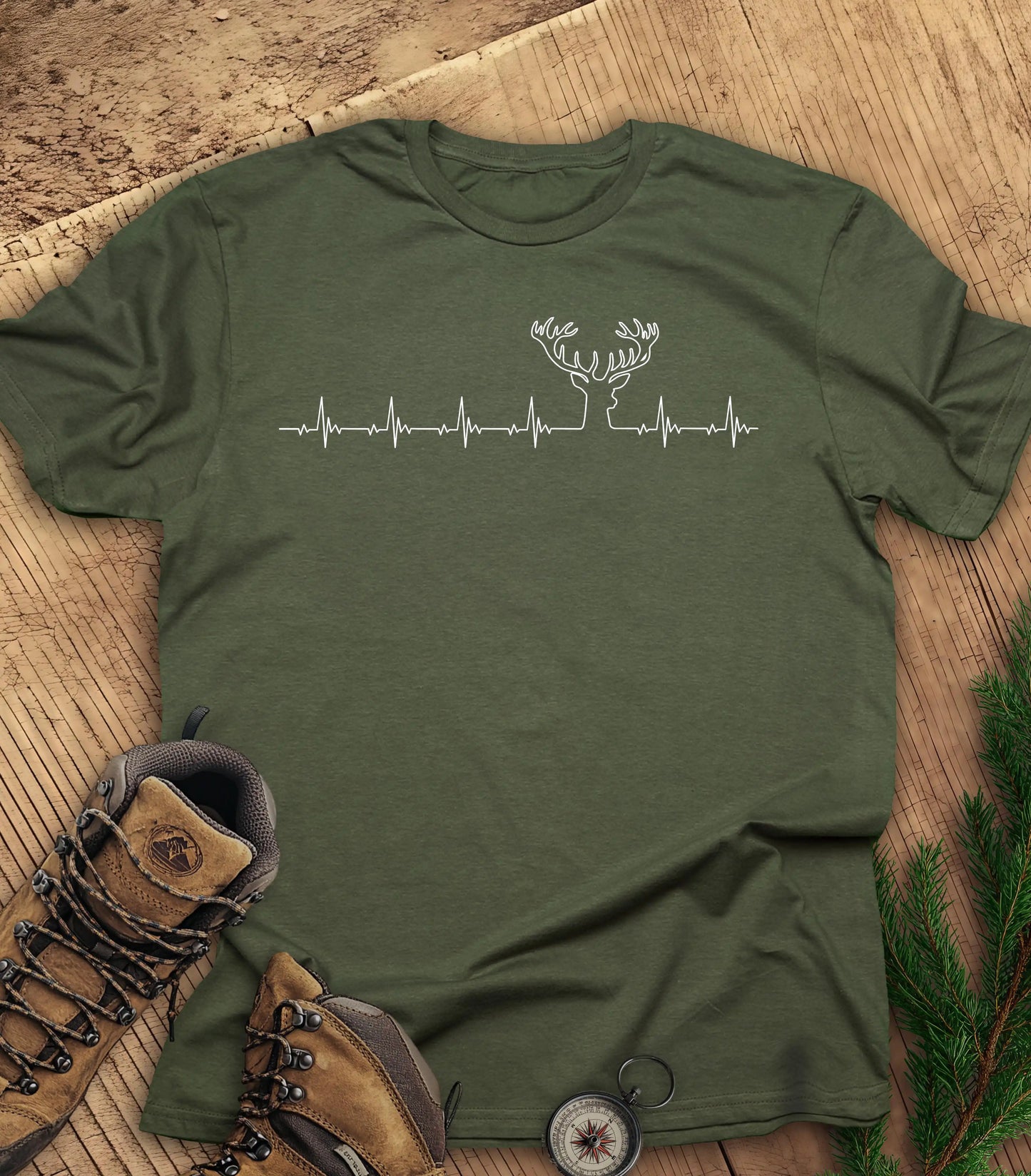 Heartbeat stag t-shirt