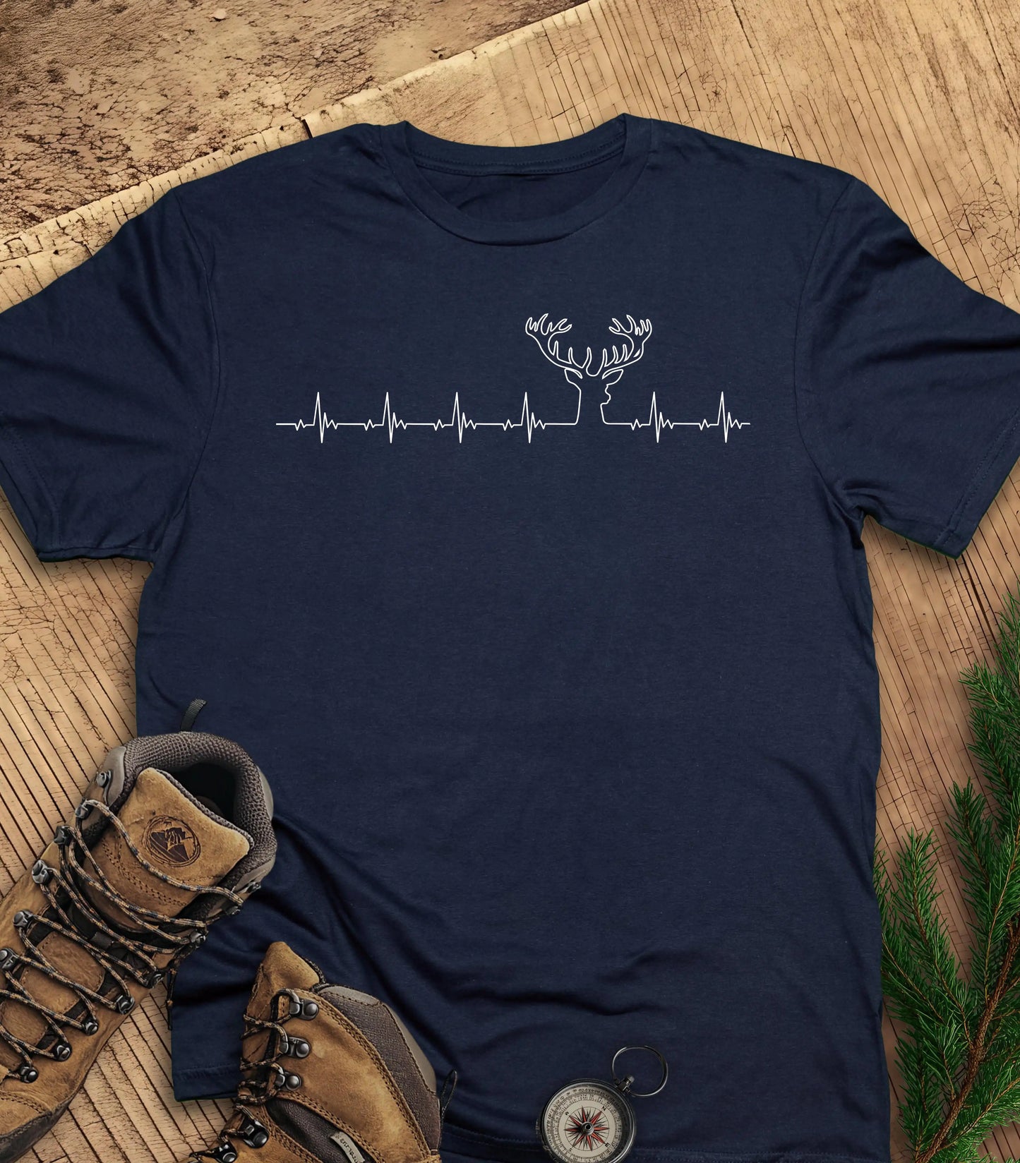 Heartbeat stag t-shirt