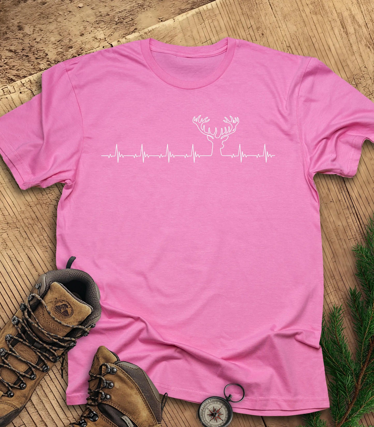 Heartbeat stag t-shirt
