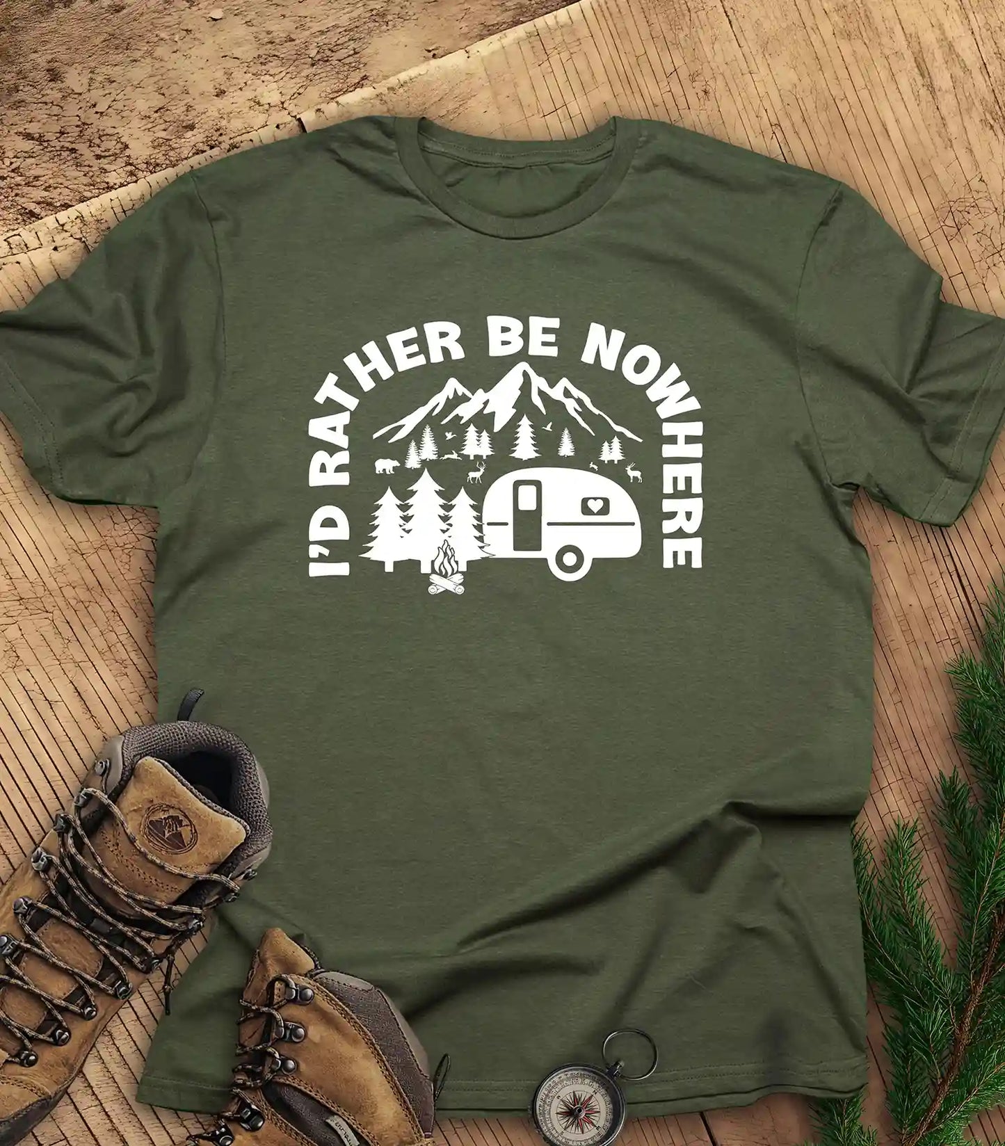 I'd rather be nowhere t-shirt