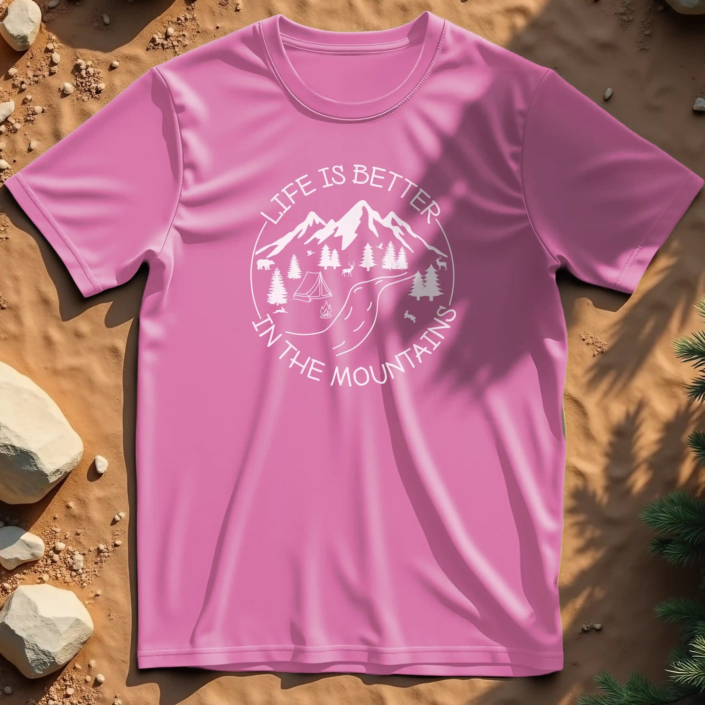 Life is better in the mountains t-shirt