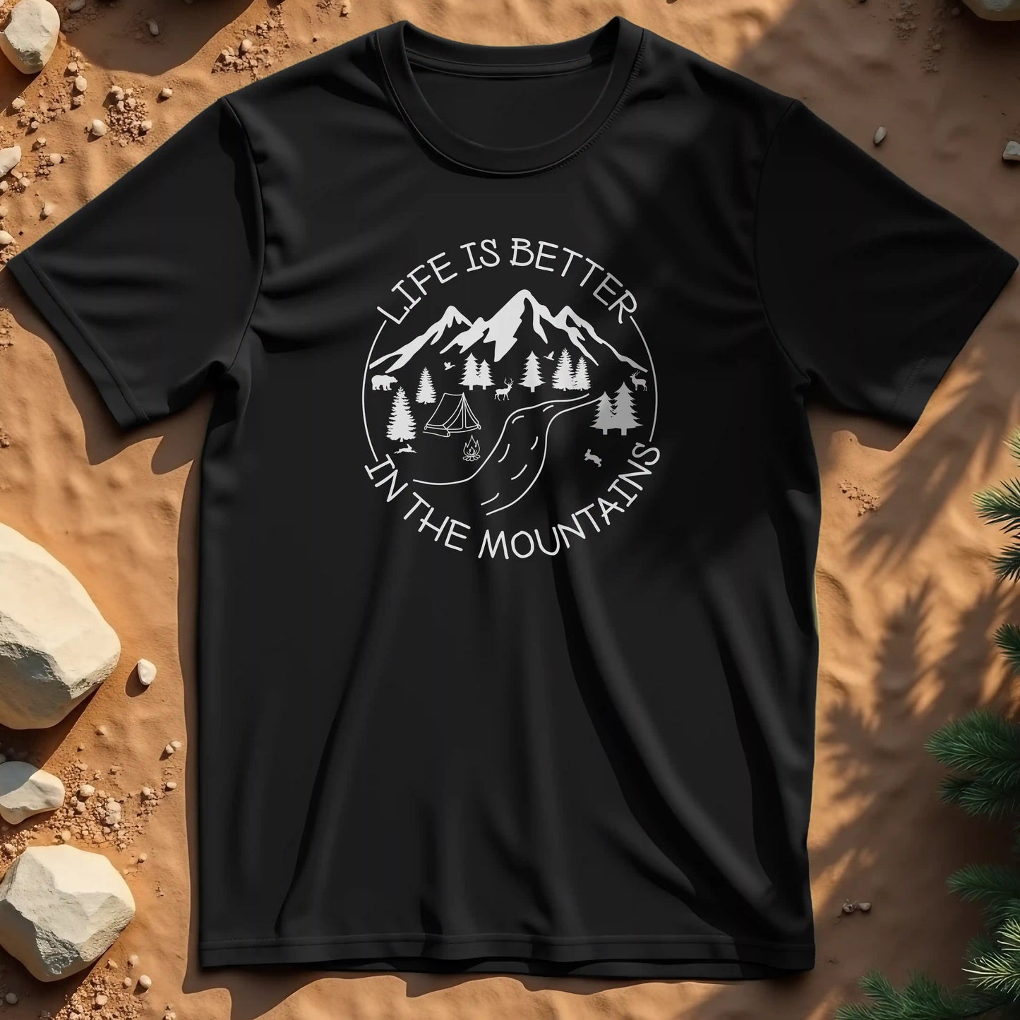 Life is better in the mountains t-shirt