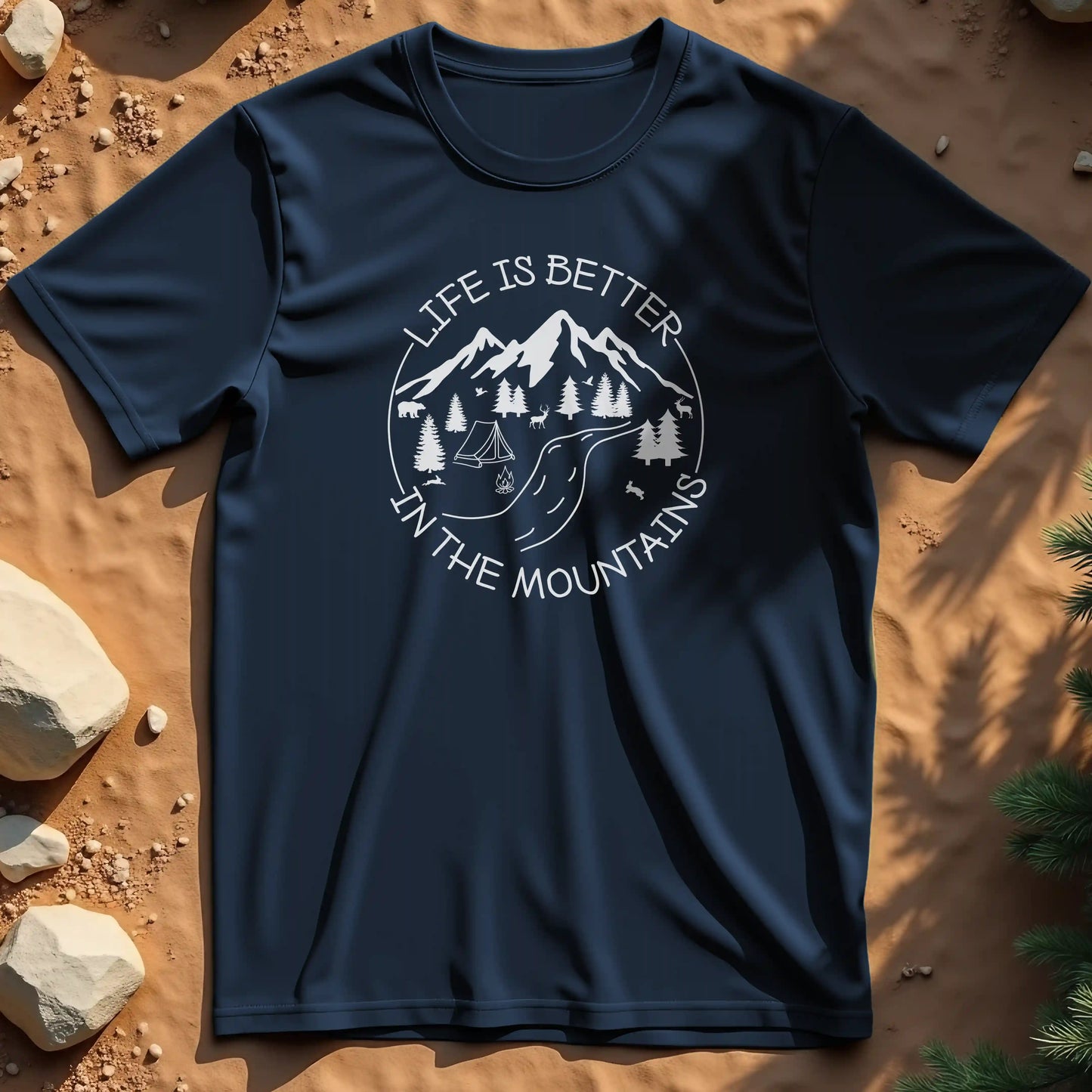 Life is better in the mountains t-shirt