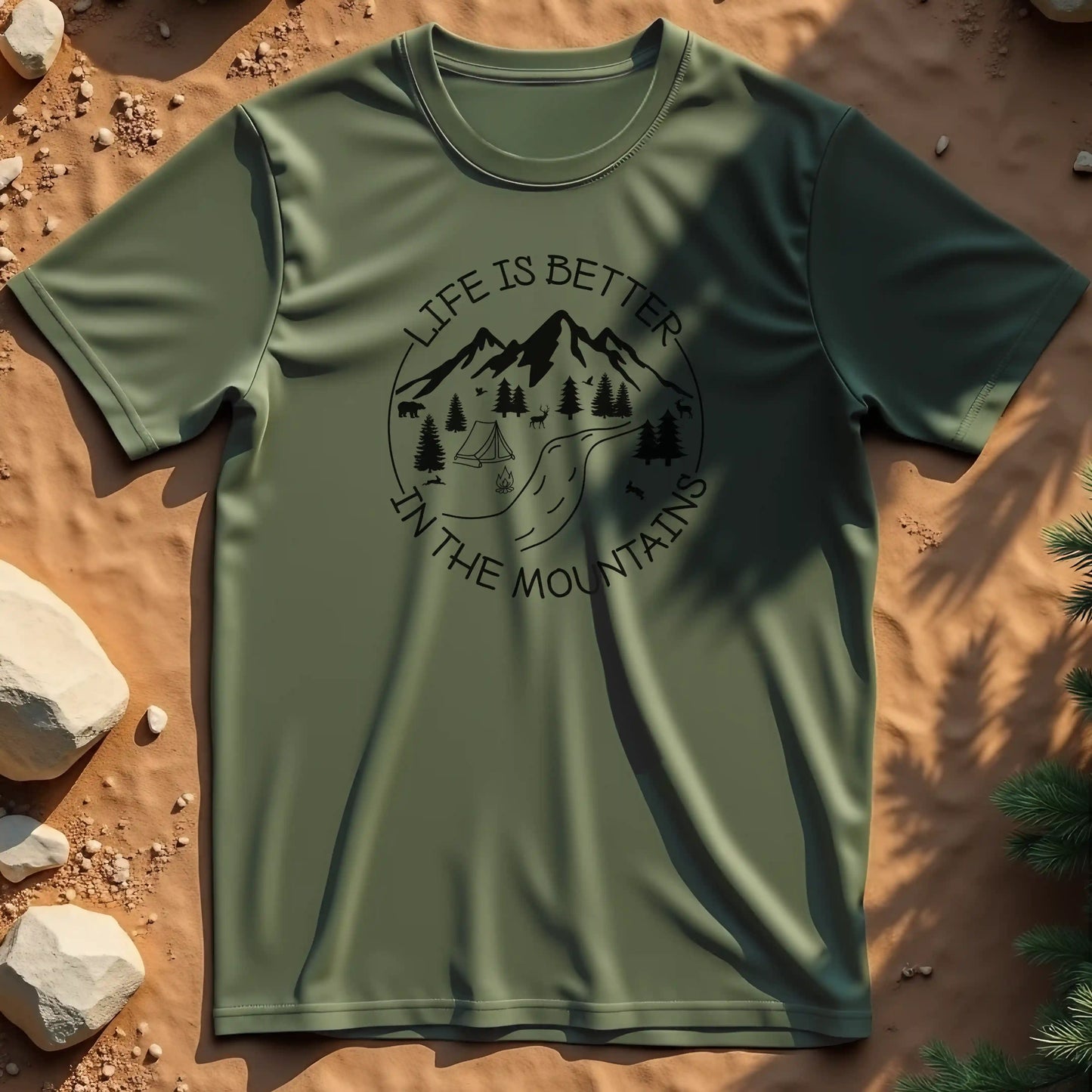 Life is better in the mountains t-shirt
