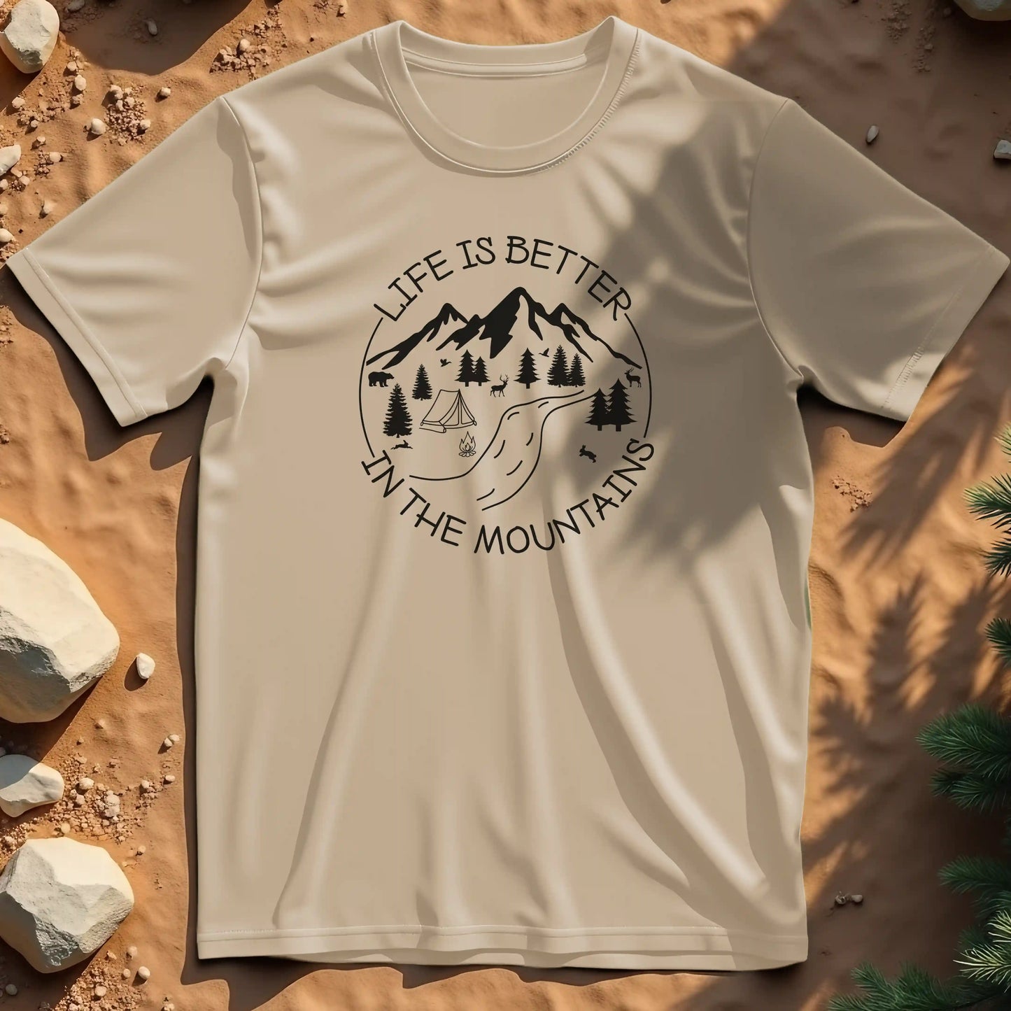 Life is better in the mountains t-shirt