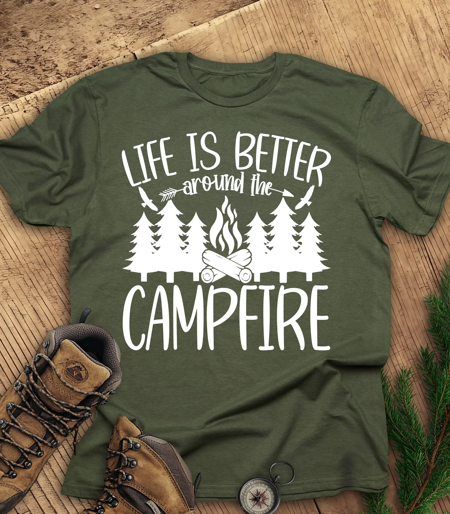 Life is better around the campfire t-shirt