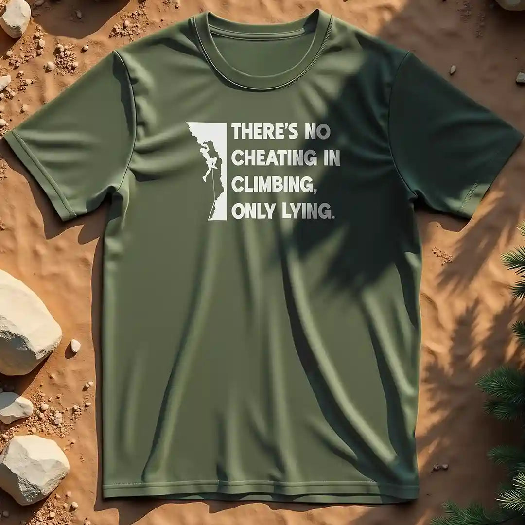 There's no cheating in climbing t-shirt