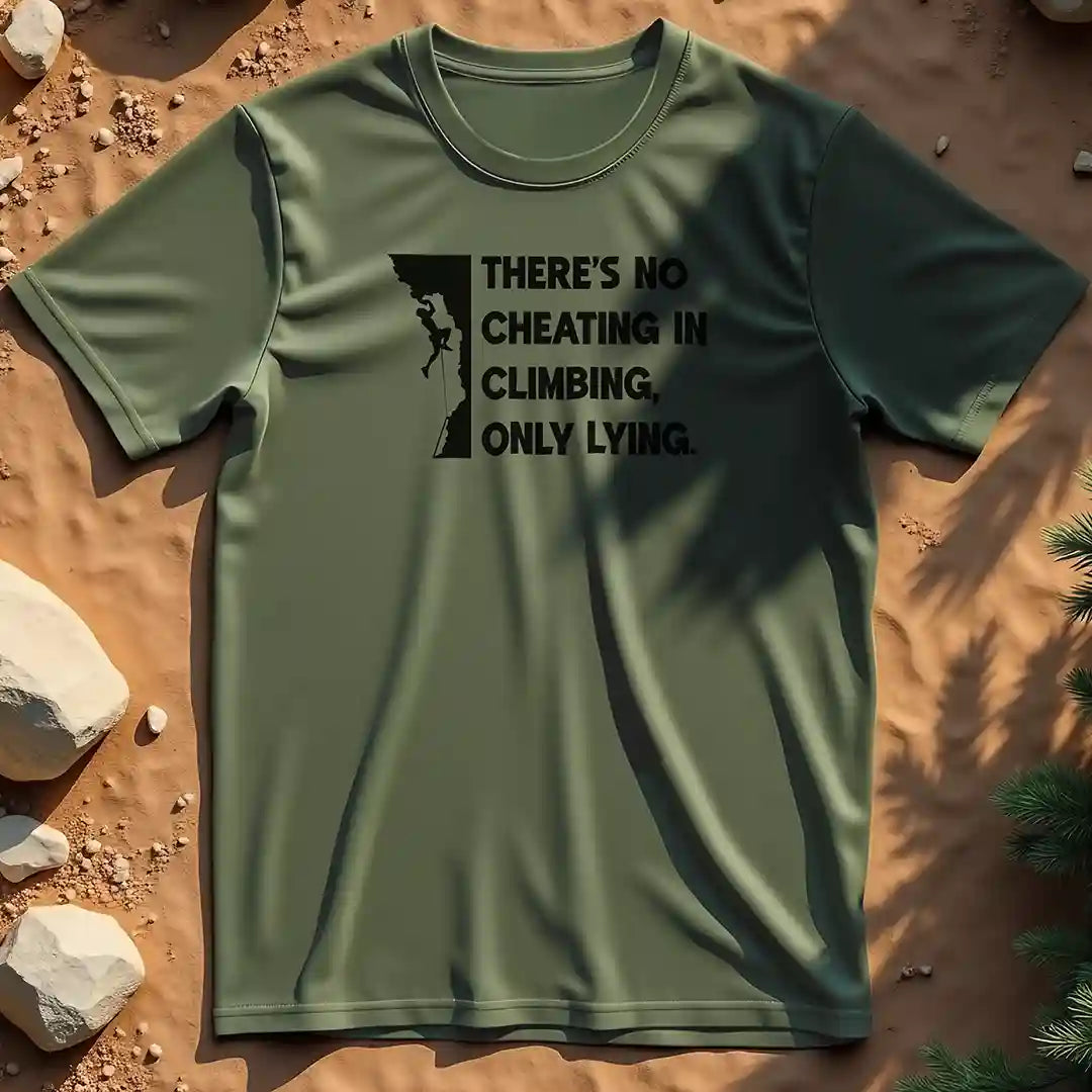 There's no cheating in climbing t-shirt