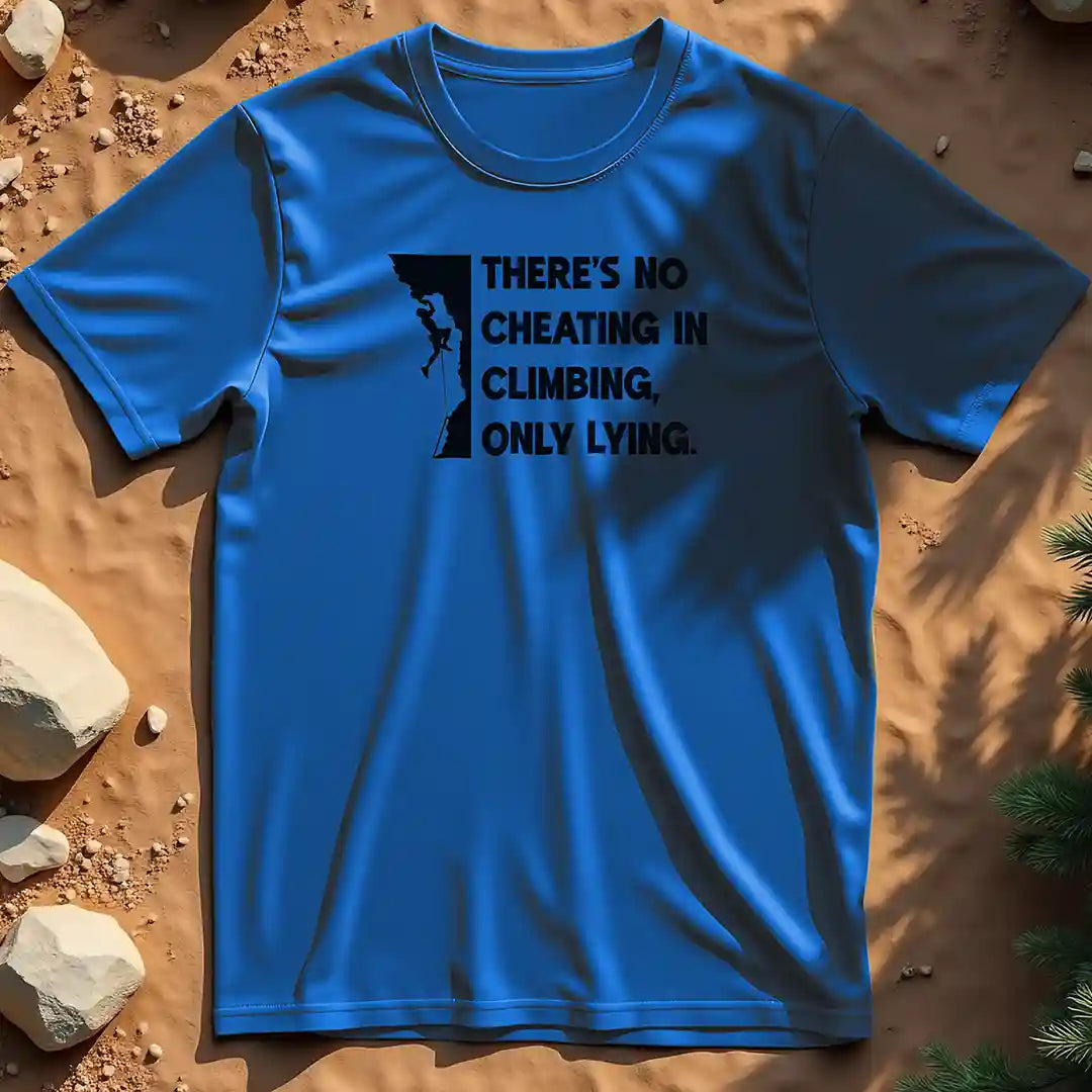 There's no cheating in climbing t-shirt
