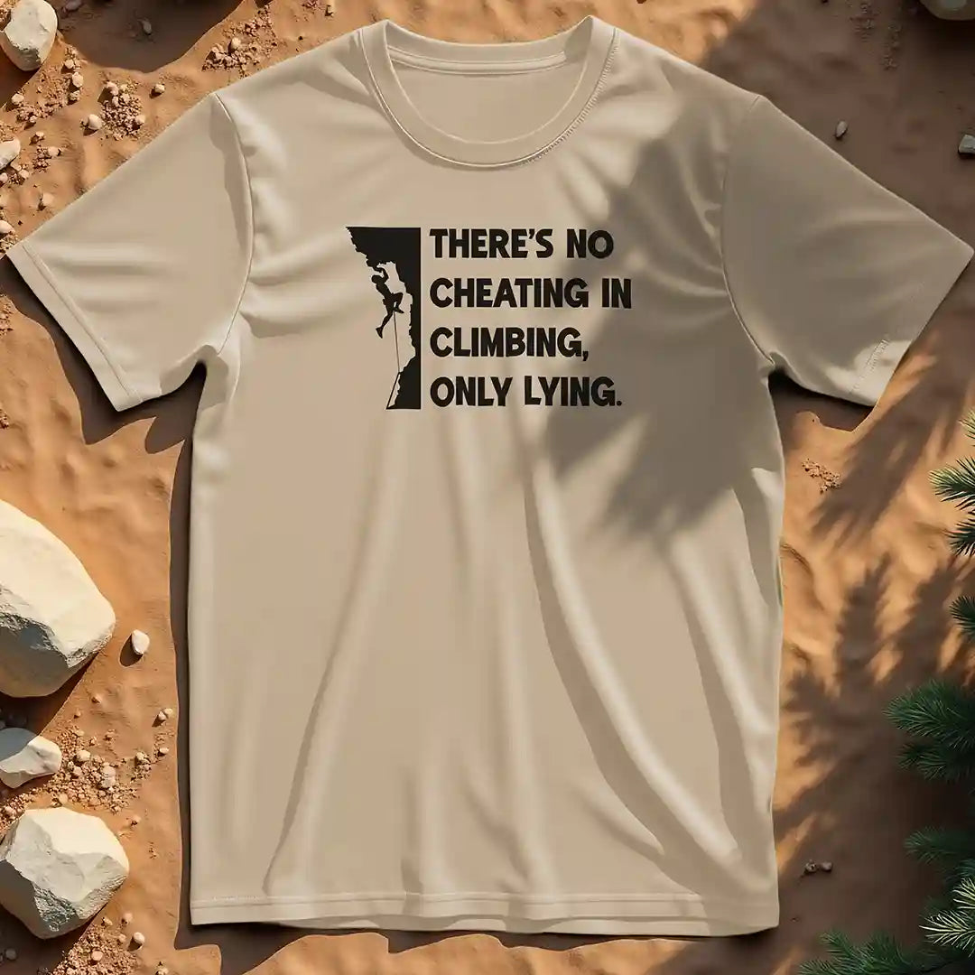 There's no cheating in climbing t-shirt
