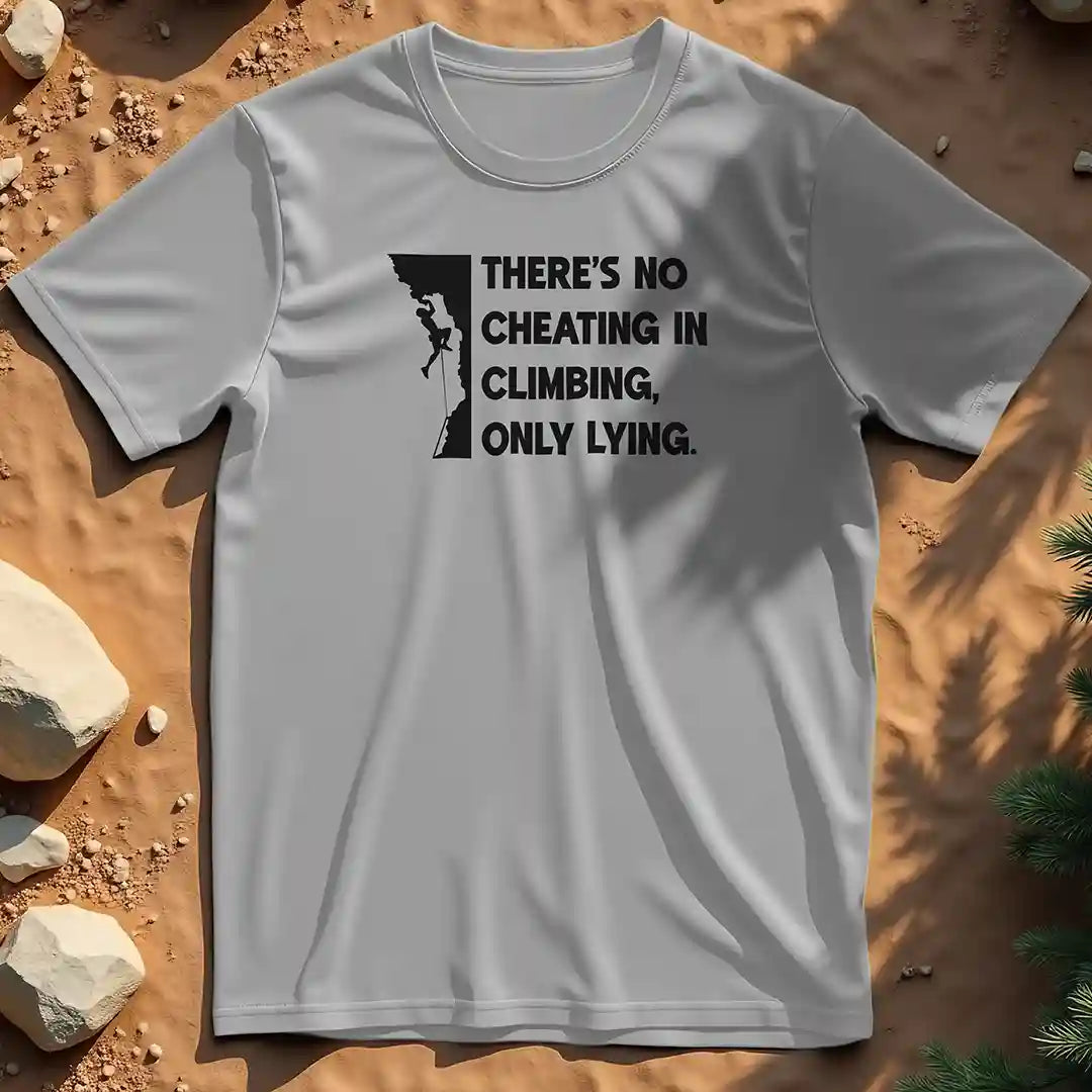 There's no cheating in climbing t-shirt