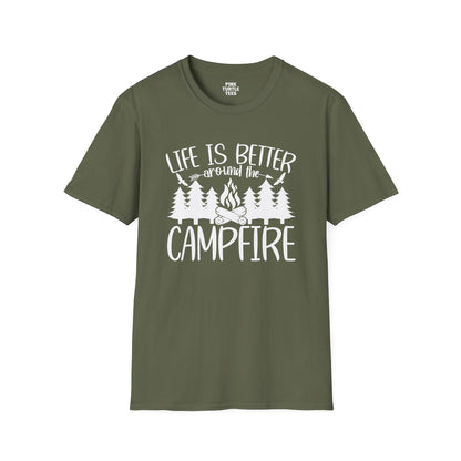 Life is better around the campfire  t-shirt