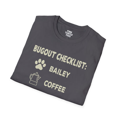 Bugout Checklist t-shirt