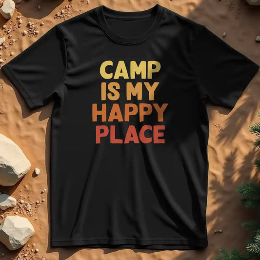 Camp is my happy place t-shirt