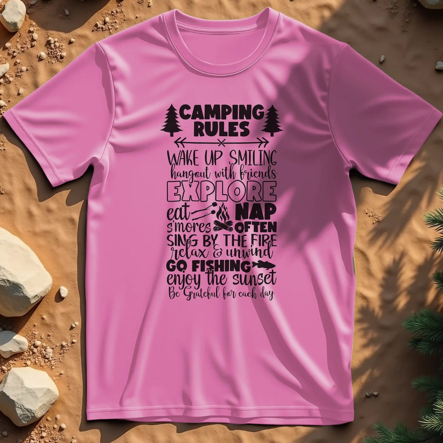 Camping rules  t-shirt