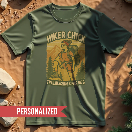 Retro Hiker Chick t-shirt