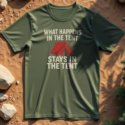 What Happens in the Tent t-shirt