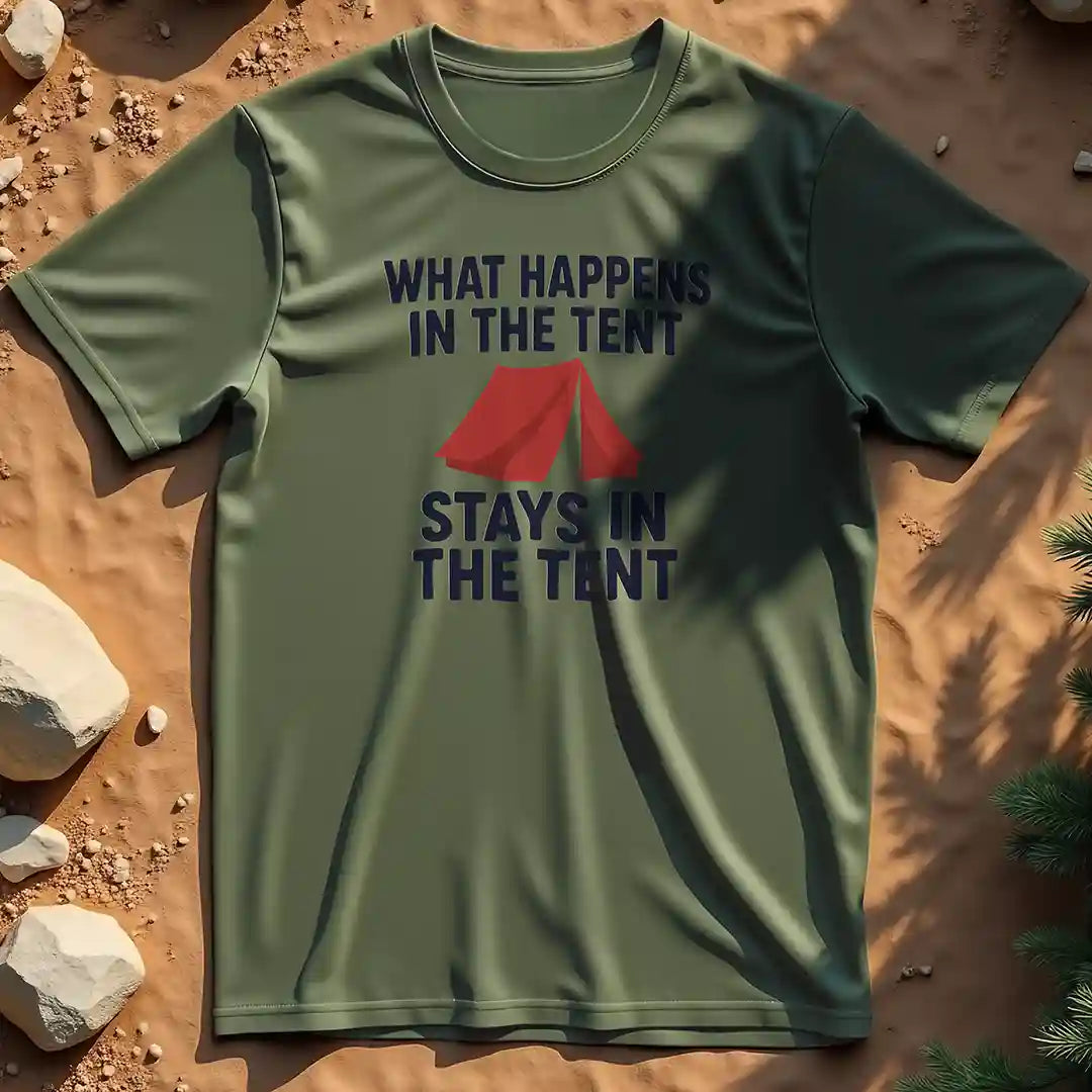 What Happens in the Tent t-shirt